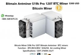 Bitcoin Miner S19k Pro 120T Bitmain BTC miners…